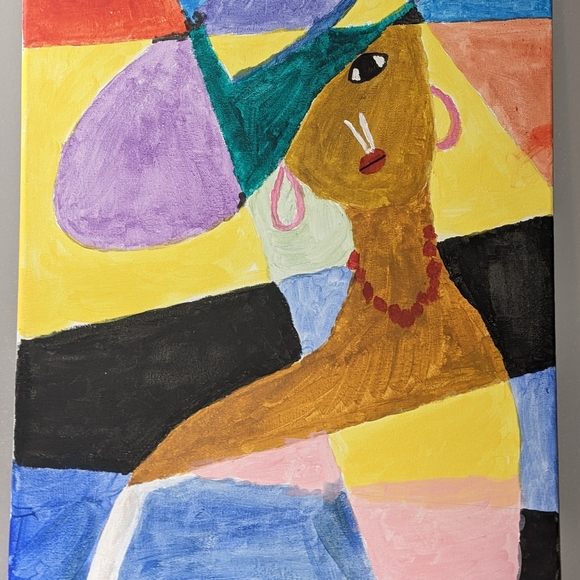 Original abstract paintings of a lady - Picture 4 of 4